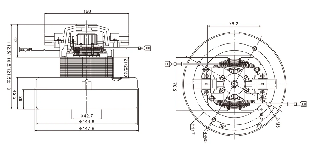 X95 Series Bushed Vacuum Cleaner Motor